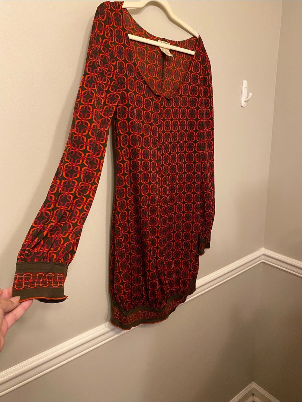 M.S.S.P. Printed Top in red and black